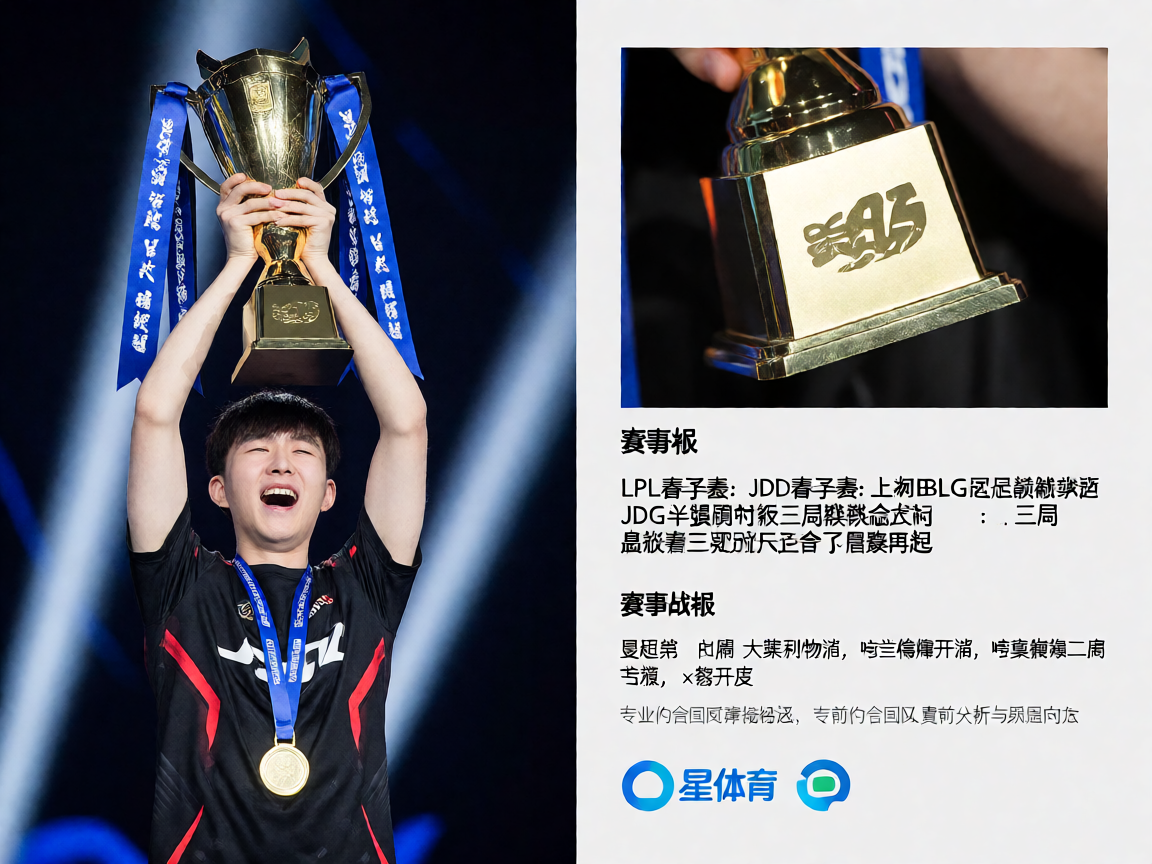 电竞比赛颁奖仪式,选手举起冠军奖杯
